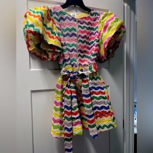 Queen of sparkles crochet rainbow dress, XS NEW without tags, never worn